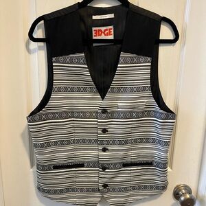 WD.NY Black and White Patterned Vest